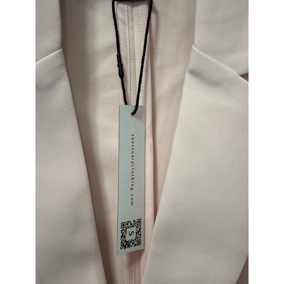 Sanctuary Pink Tailored Women Blazer Size M Minimalist single Button Jacket - Picture 11 of 13